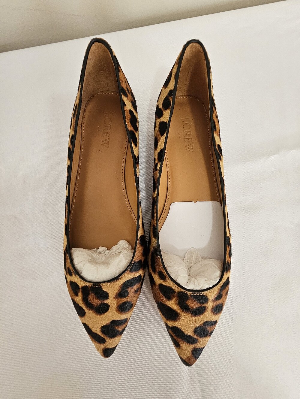 J. Crew Leopard Print Pointed Toe Flats - Brown/Black - Picture 7 of 12